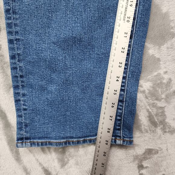 Lands End Jeans Womens 22W Blue High Rise Straight Leg Stretch Denim‎ Casual - Picture 11 of 13
